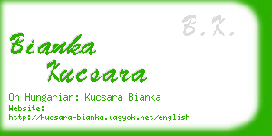 bianka kucsara business card